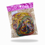 Elastice de bani colorate din cauciuc 50 g diametru 5 cm pentru birou